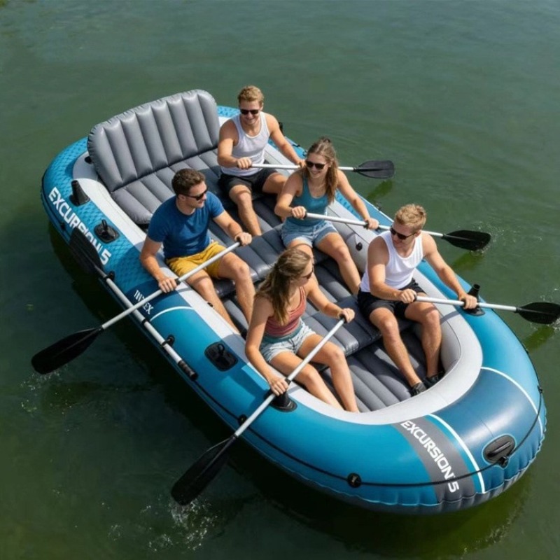 Inflatable Boat 4 Person - Zware opblaasbare kajak visboot, opvouwbare opblaasbare