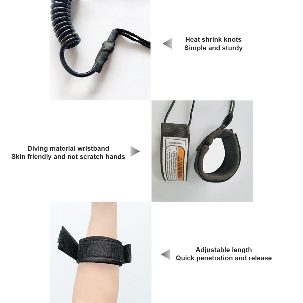 Paddle Board Leash Coiled - Premium opgerolde bodyboard-riem TPU Stay on