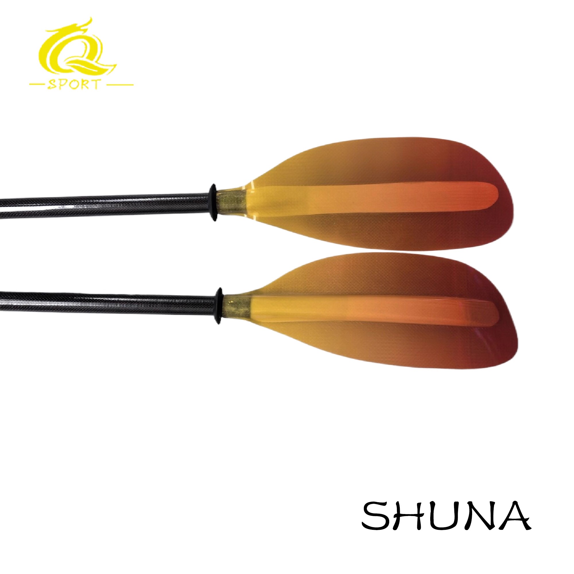 Kayak Paddle Carbon 2 Piece - QQSPORT Kajakpeddel, 2-delige carbon schacht en