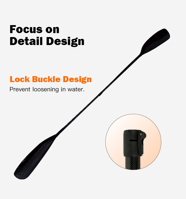 Kayak Paddle Carbon 2 Piece - 3k Volledig Carbon Fiber 2-delige Verstelbare