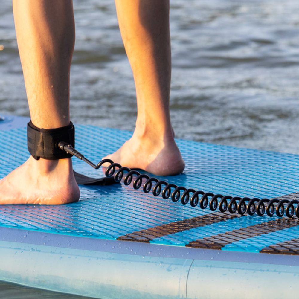 Paddle Board Leash Coiled - HEYTUR 7mm gevlochten veiligheidskoord voor surfboards,