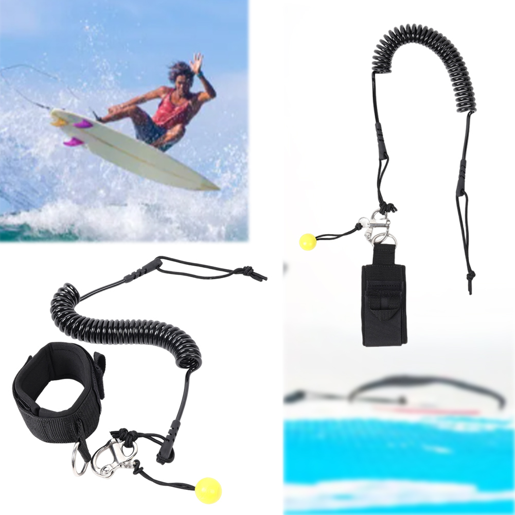 Paddle Board Leash Coiled - Surfplank Voetkoord Verstelbare Surfplank Opgerolde Leash