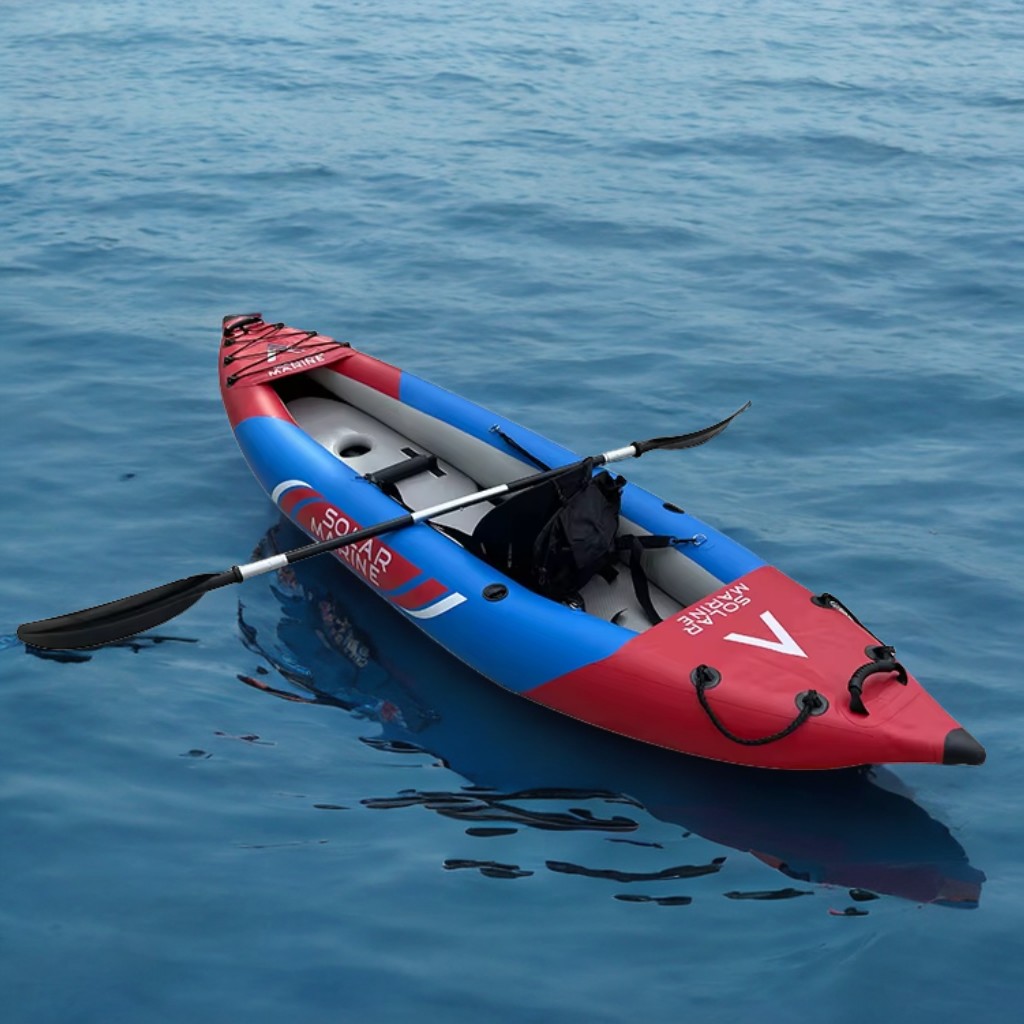 Kayak Inflatable 2 Person - Solarmarine opblaasbare dubbel geborstelde kajak, wedstrijdkano,