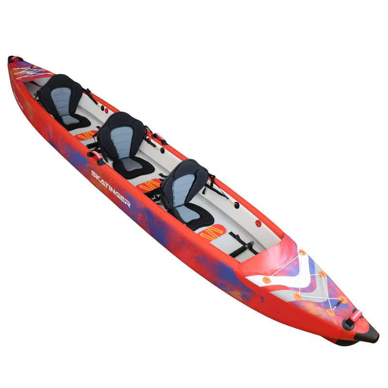 Inflatable Kayak 3 Person - Skatinger Volledig Drop Stitch 3-persoons opblaasbare