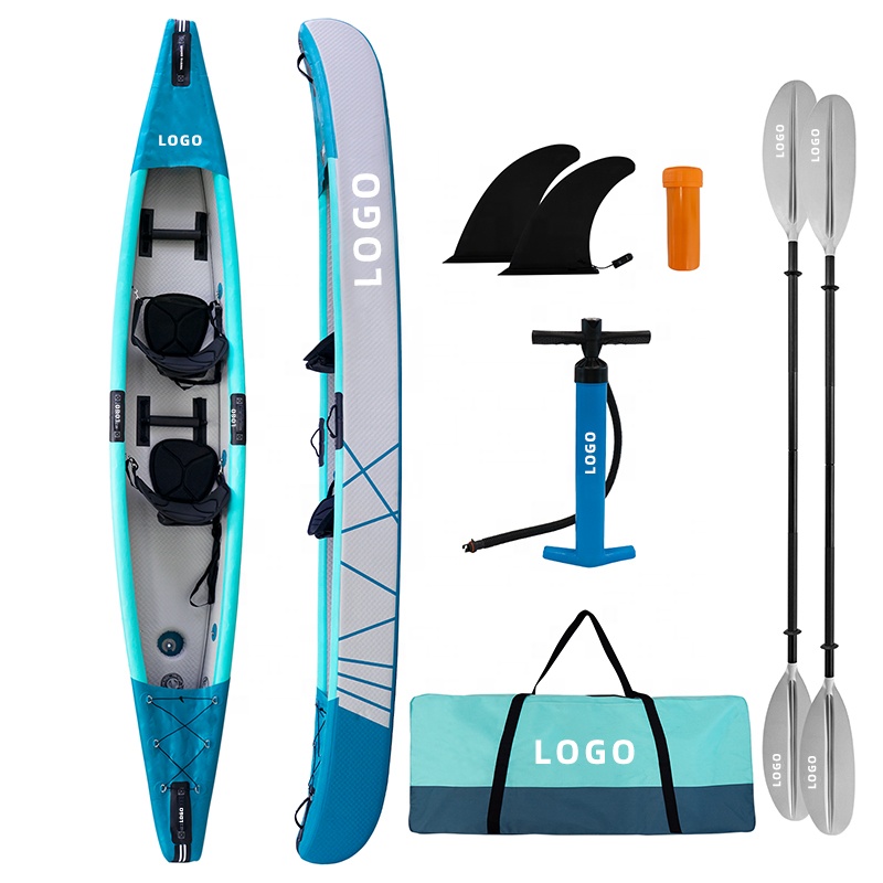 Inflatable Kayak 3 Person - Opblaasbare kajak met drop stitch, 2-persoons,