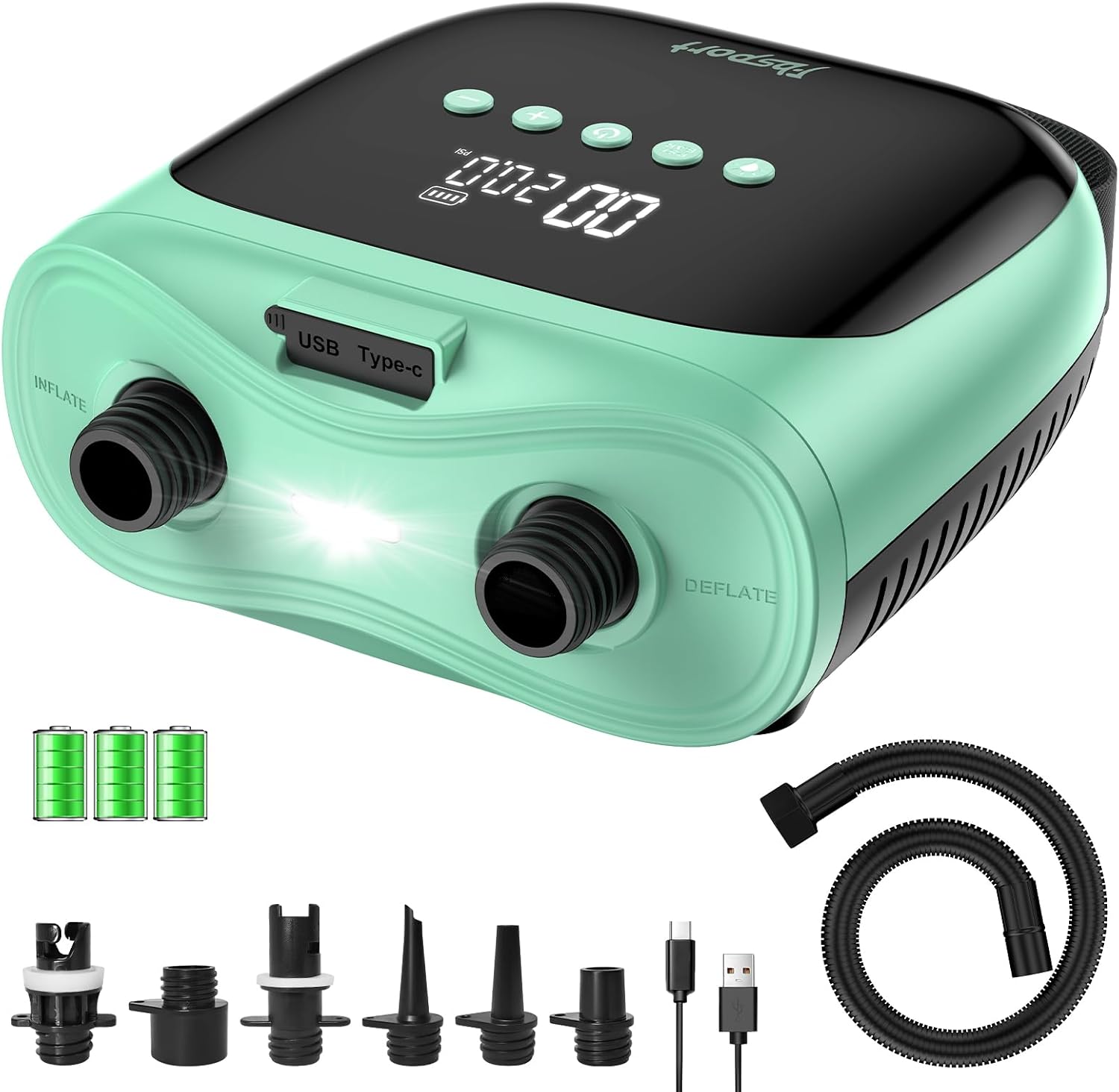 Paddle Board Electric Pump 20Psi - Oplaadbare 20PSI elektrische luchtpomp voor SUP