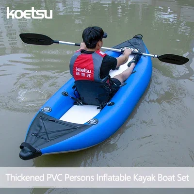 Kayak Inflatable 2 Person - KOETSU 1-2 Personen Opblaasbare PVC Kajak
