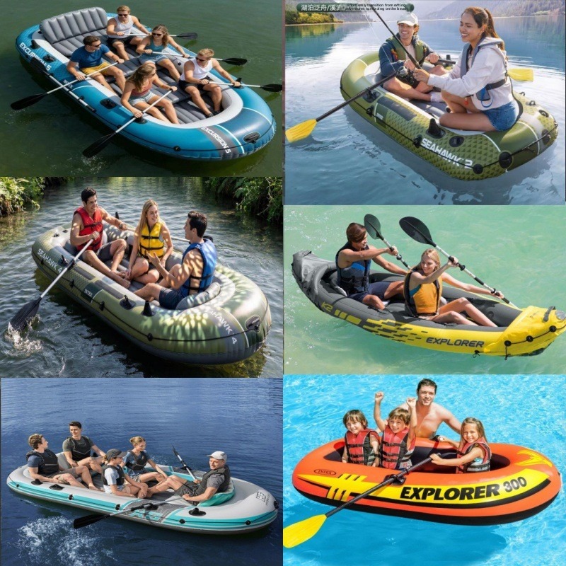 Zware opblaasbare kajak visboo - Inflatable Boat 4 Person recensie en prijs