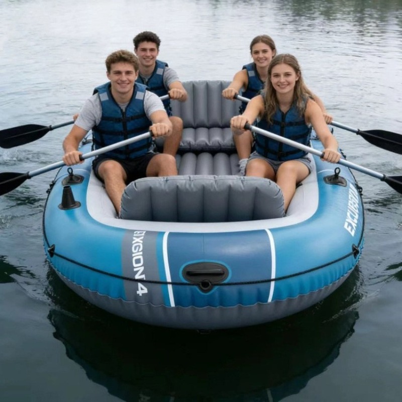 Zware opblaasbare kajak visboo - Inflatable Boat 4 Person recensie en prijs