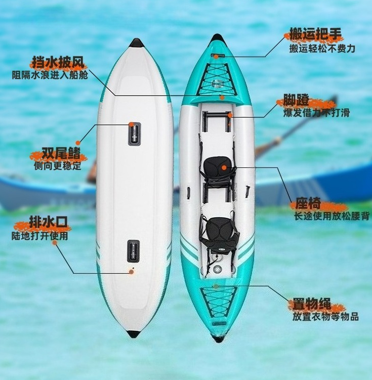 Draagbare opvouwbare drop stit - Kayak Inflatable 2 Person recensie en prijs