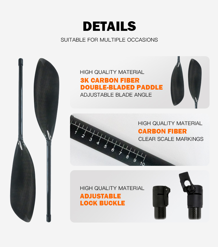 3k Volledig Carbon Fiber 2-del - Kayak Paddle Carbon 2 Piece recensie en prijs