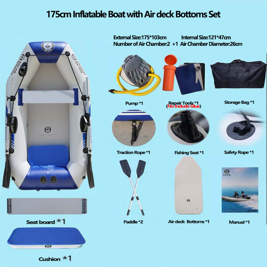 PVC Opblaasbare Boot 3-laags O - Inflatable Kayak 3 Person recensie en prijs