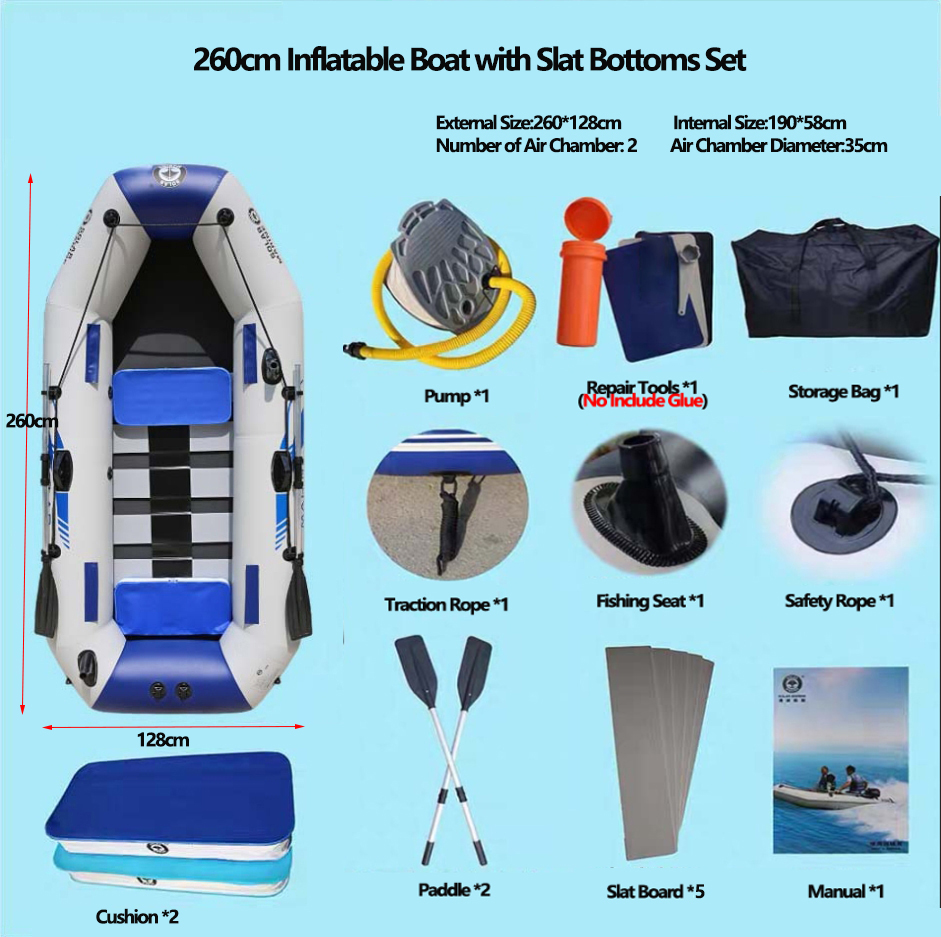 PVC Opblaasbare Boot 3-laags O - Inflatable Kayak 3 Person recensie en prijs