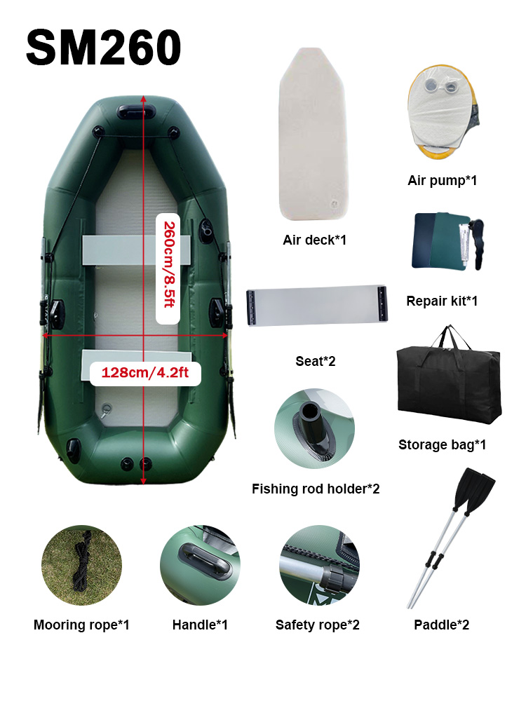 3-persoons roeikajak 260 cm op - Inflatable Kayak 3 Person recensie en prijs