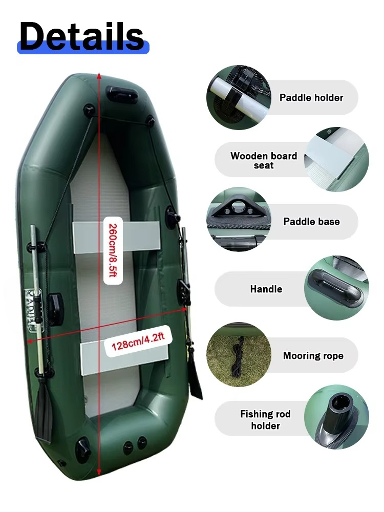 3-persoons roeikajak 260 cm op - Inflatable Kayak 3 Person recensie en prijs