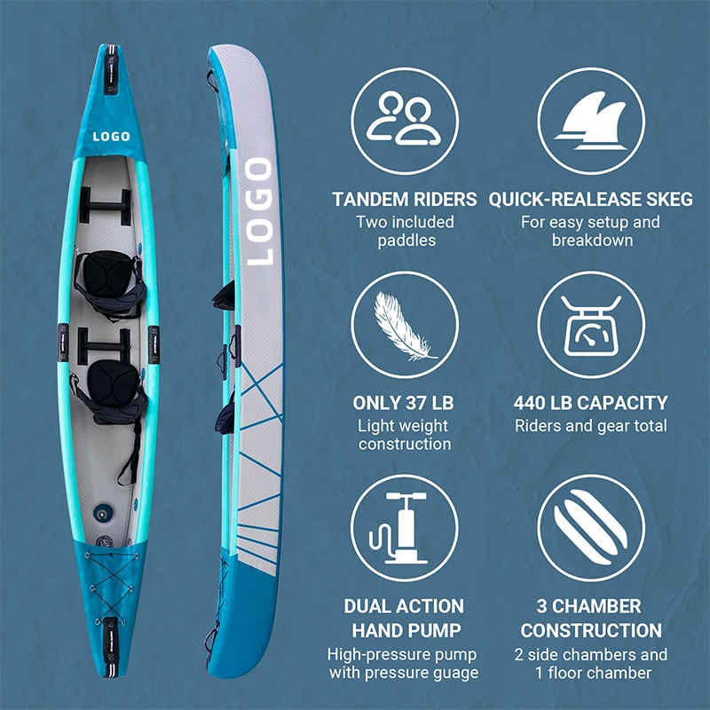 Opblaasbare kajak met drop sti - Inflatable Kayak 3 Person recensie en prijs