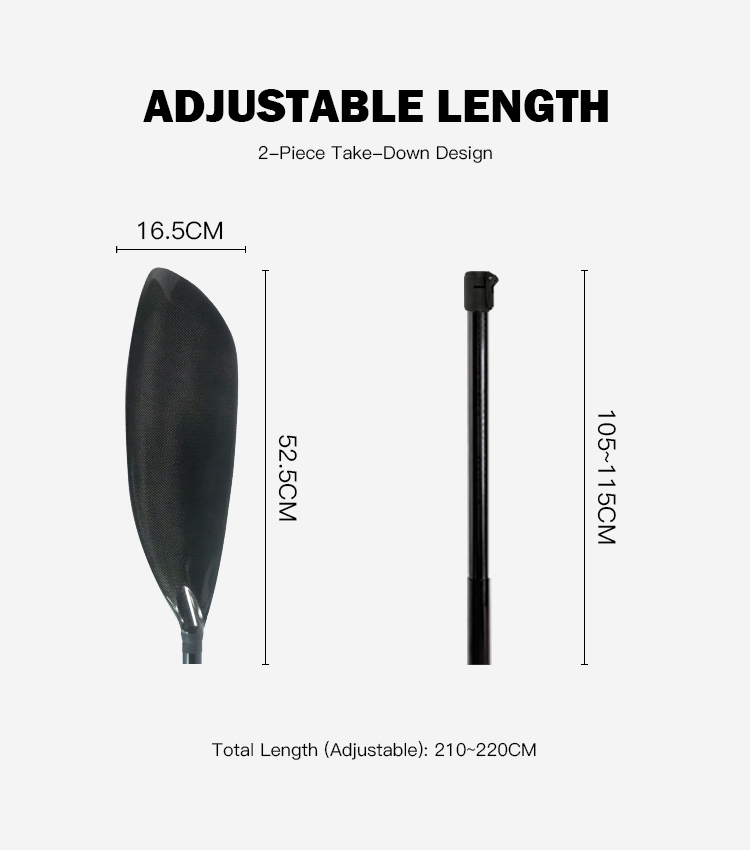 Kajakpeddel van carbon fiber,  - Kayak Paddle Carbon 2 Piece recensie en prijs