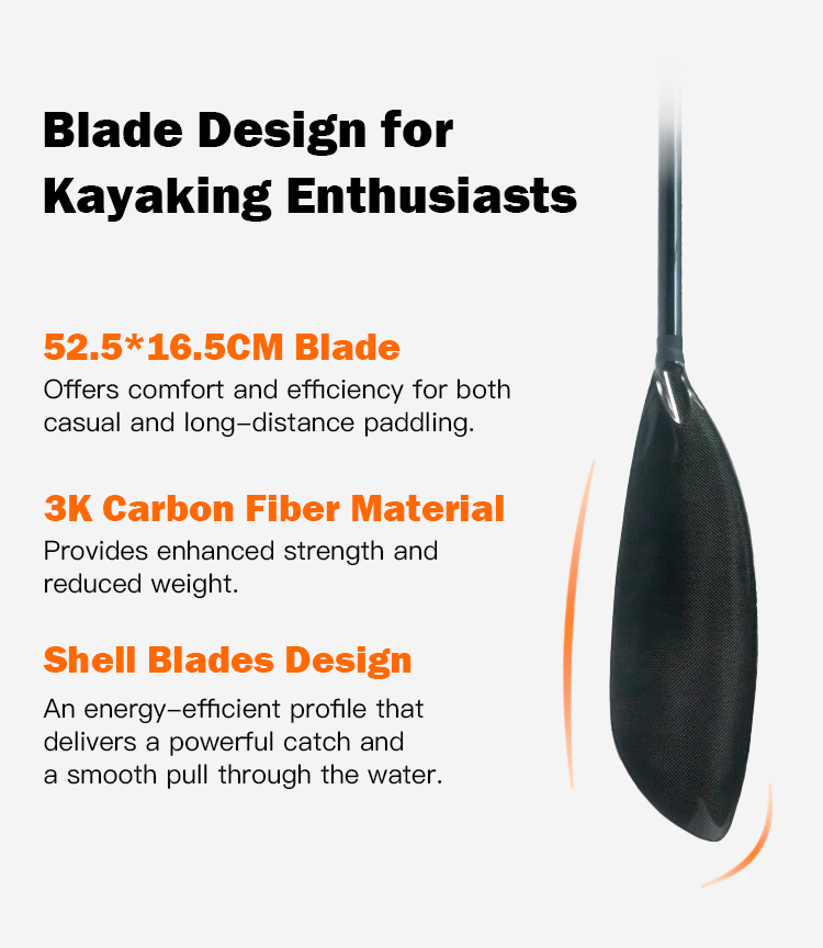 Kajakpeddel van carbon fiber,  - Kayak Paddle Carbon 2 Piece recensie en prijs