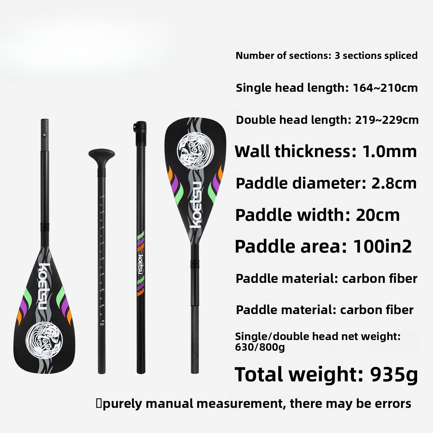 Enkelvoudig dubbelkop volledig - Sup Paddle Carbon Fiber recensie en prijs