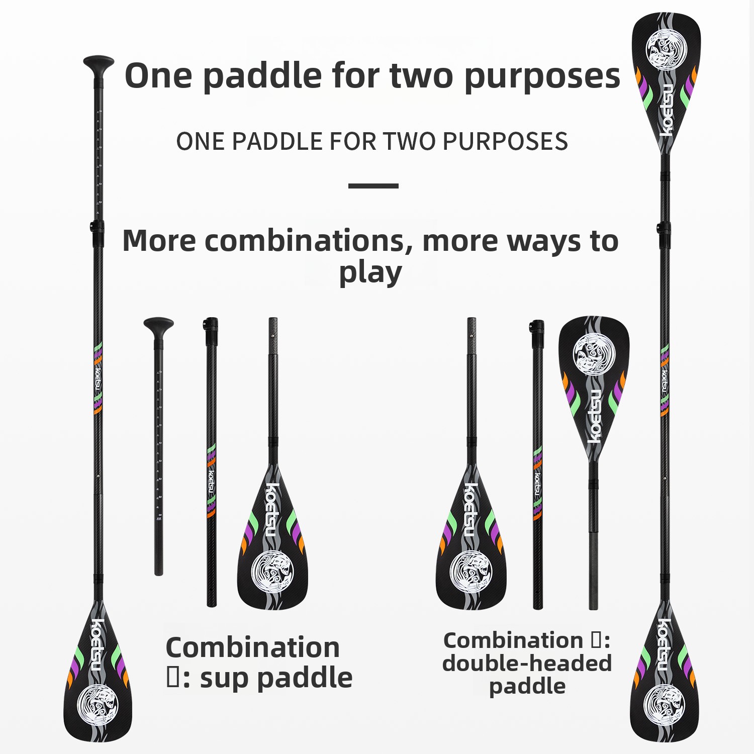 Enkelvoudig dubbelkop volledig - Sup Paddle Carbon Fiber recensie en prijs