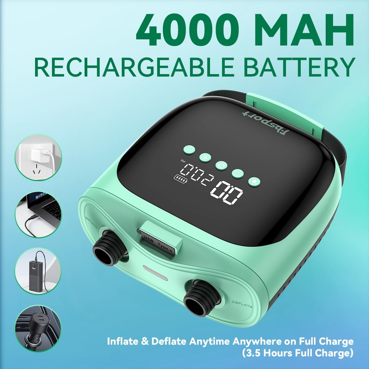 Oplaadbare 20PSI elektrische l - Paddle Board Electric Pump 20Psi recensie en prijs