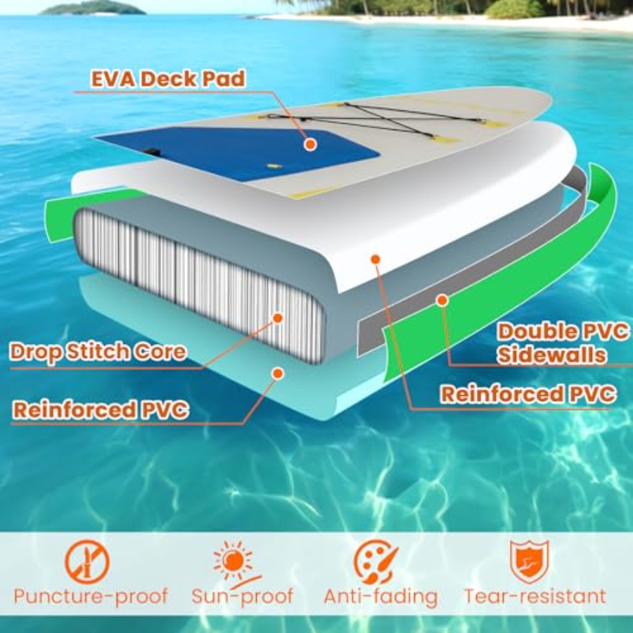 Opblaasbaar SUP paddleboard vo - Sup Board 11Ft Inflatable recensie en prijs